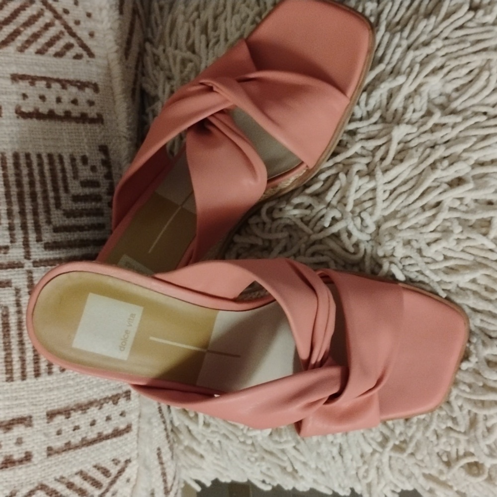 Dolce Vita Neka Coral Twist Sandal Wedges - Picture 2 of 9